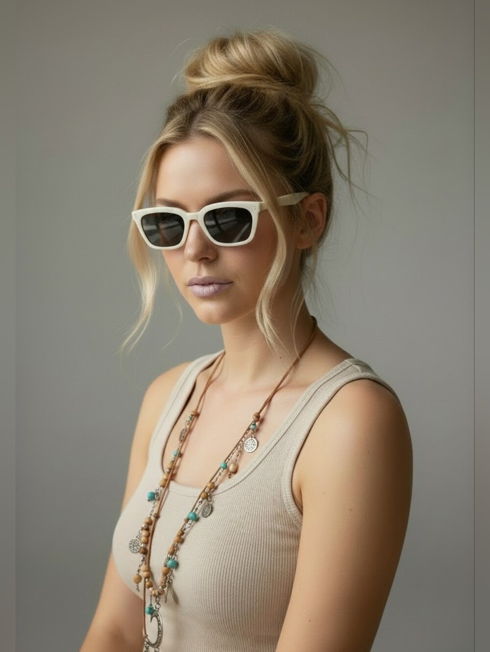 GENTLE MONSTER Jennie - XOXO WD2 Pearl Marble Sunglass Arms with Gold Logo, EUC